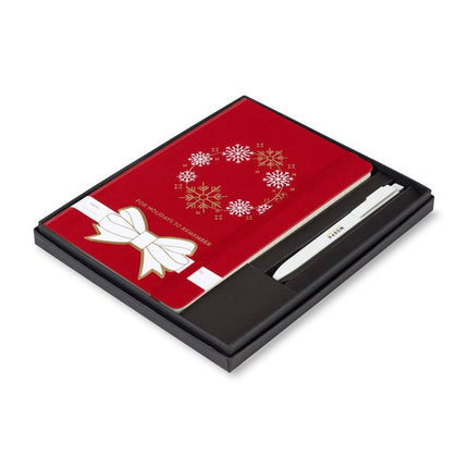 Moleskine® Hard Cover Holiday Notebook and GO Pen Gift Set - Just Tote Bags