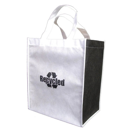Non Woven Friendly Shopper Tote with Rigid Plastic Bottom -B4120 - Just Tote Bags