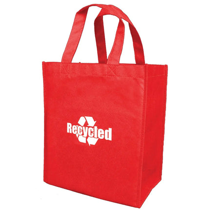 Non Woven Friendly Shopper Tote with Rigid Plastic Bottom -B4120 - Just Tote Bags