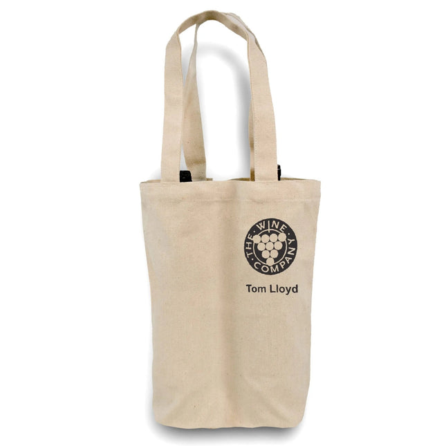 Organic Cotton Double Wine Bottle Tote - B3765 - Just Tote Bags