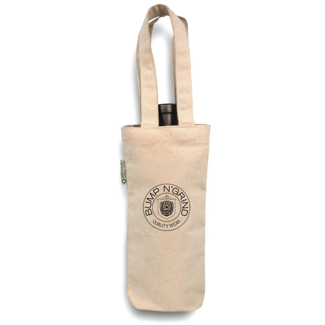 Organic Cotton Single Bottle Wine Bag - B3760 - Just Tote Bags
