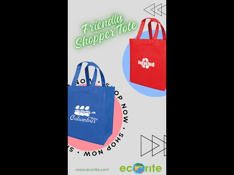 Non Woven Friendly Shopper Tote with Rigid Plastic Bottom -B4120