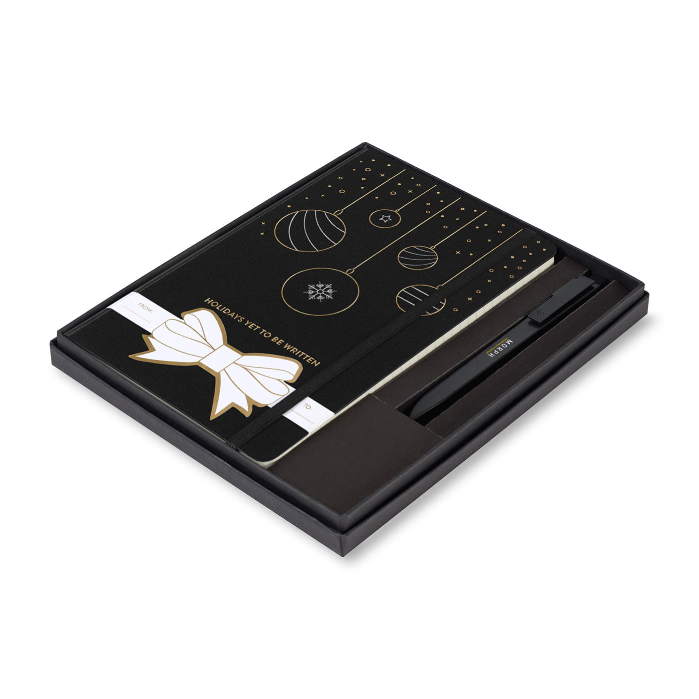 Moleskine® Hard Cover Holiday Notebook and GO Pen Gift Set