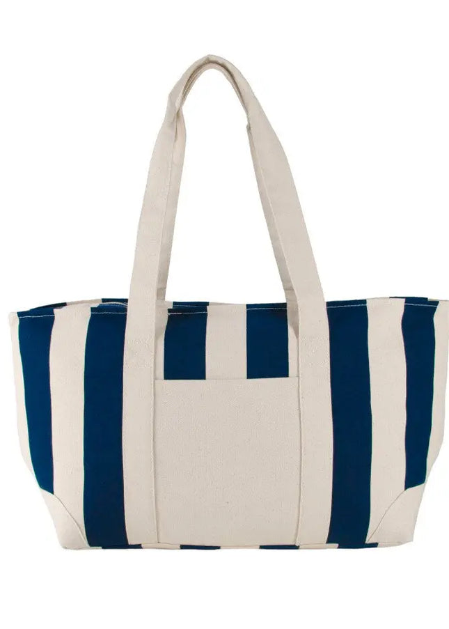 Large Striped Canvas Tote Gemline