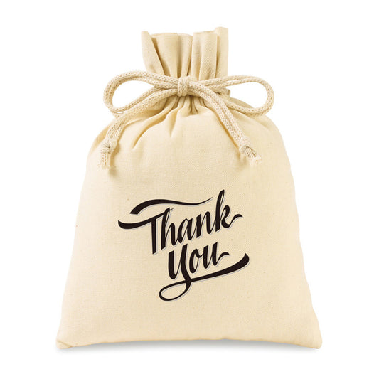 Eco-conscious Canvas Drawstring Gift Bag- Medium