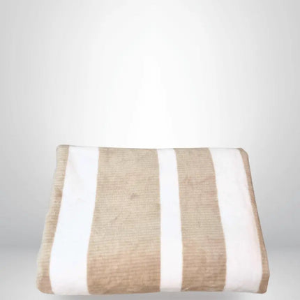 Striped Flannel Fleece Blanket -B5665 - Just Tote Bags