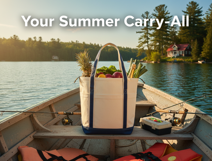 Your Summer Carry-All — Cottage Fishing Boat Hero Banner