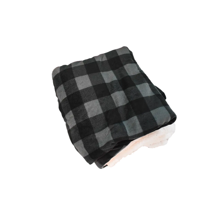 Deluxe Sherpa Throw Blanket- Buffalo Check -B5685 - Just Tote Bags