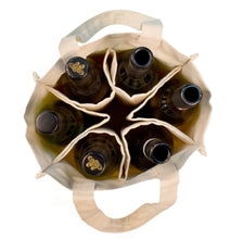 Load image into Gallery viewer, Cotton Canvas 6 bottle Wine Tote
