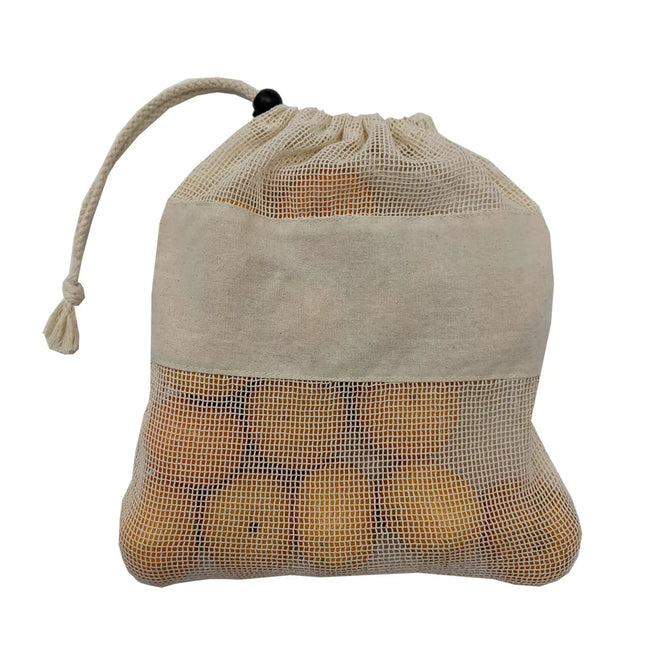 Reusable Cotton Mesh Produce Bag -B5285 - Just Tote Bags