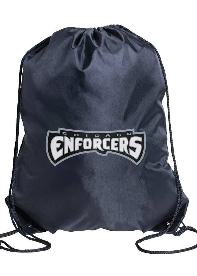 Navy blue Budget Cinch Pack with 'Enforcers' logo