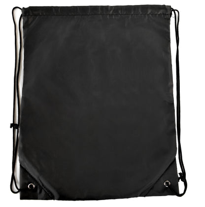 Budget Cinch Pack -Black -blank | Justtotebags.online