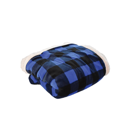 Deluxe Sherpa Throw Blanket- Buffalo Check - B5685 - Just Tote Bags