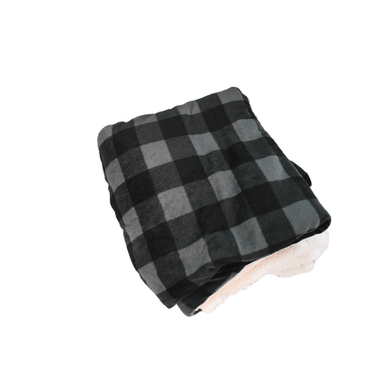 Deluxe Sherpa Throw Blanket- Buffalo Check - B5685 - Just Tote Bags