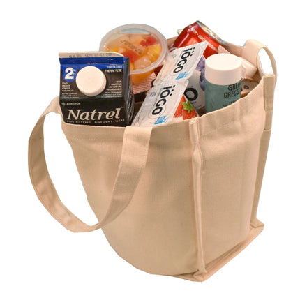 Ecorite Cotton Canvas 6 bottle Wine Tote - B3800 - Just Tote Bags