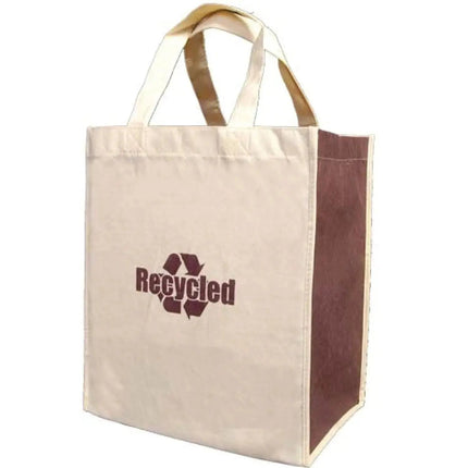 Non Woven Friendly Shopper Tote with Rigid Plastic Bottom -B4120 - Just Tote Bags