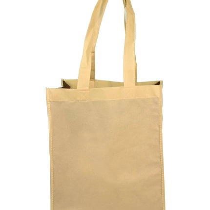Non Woven Friendly Shopper Tote with Rigid Plastic Bottom -B4120 - Just Tote Bags