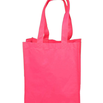 Non Woven Friendly Shopper Tote with Rigid Plastic Bottom -B4120 - Just Tote Bags