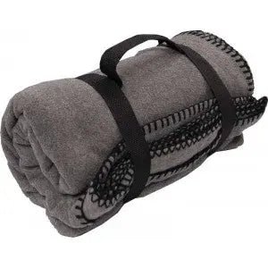 Whipstitch Fleece Blanket with Strap -B5660 - Just Tote Bags