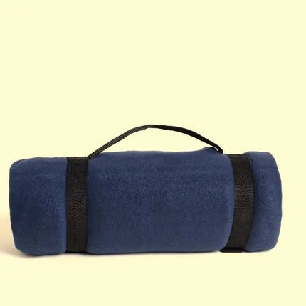 Whipstitch Fleece Blanket with Strap -B5660 - Just Tote Bags